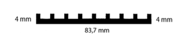 Alu-Rillenstossverbinder 83,7 x4 mm, EN AW-6060, T64