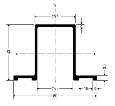 ALUCOBOND Profil 30465, Hutprofil, EN AW-6063