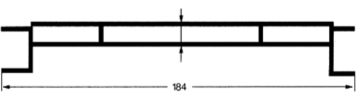 Leuchtkastenprofil gepresst 184 mm, Nr. 12HG