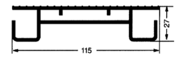 Leuchtkastenprofil gepresst 115mm, Nr. 13