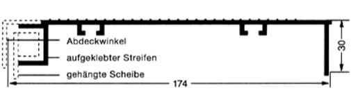 Leuchtkastenprofil gepresst 174 mm, Nr. 6