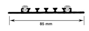 Alu-Rillenhalterprofil gelocht ohne Gummidichtung, EN AW-6063 T4